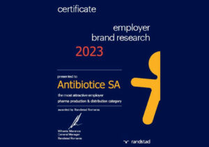 Antibiotice Iasi: Premiul pentru cel mai atractiv angajator din industria farmaceutica romaneasca